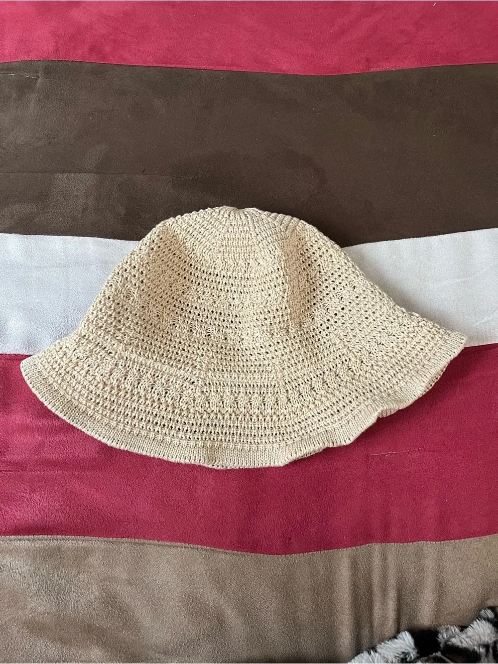 Woven Bucket Hat - Beige